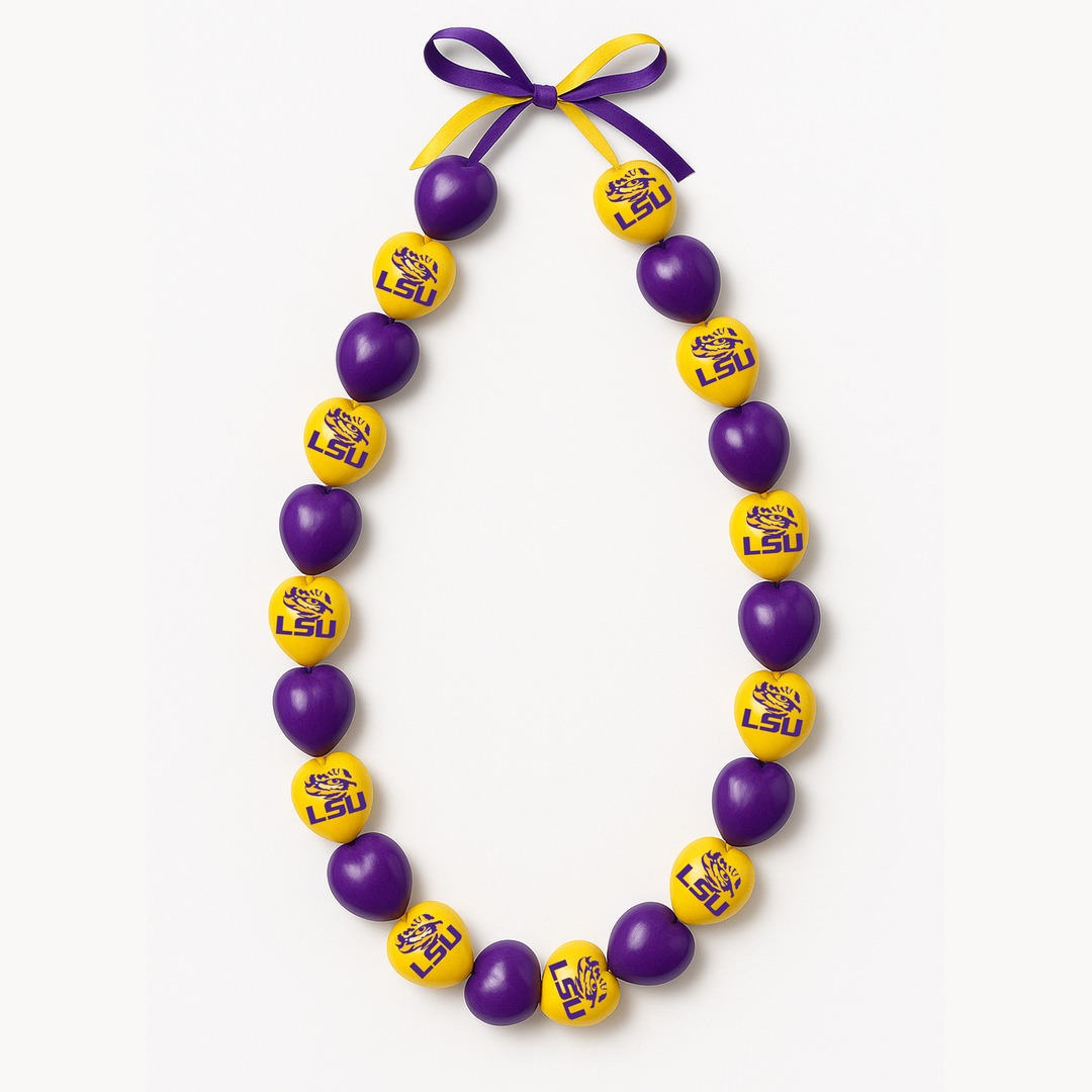 LSU Tigers Kukui Nut Lei
