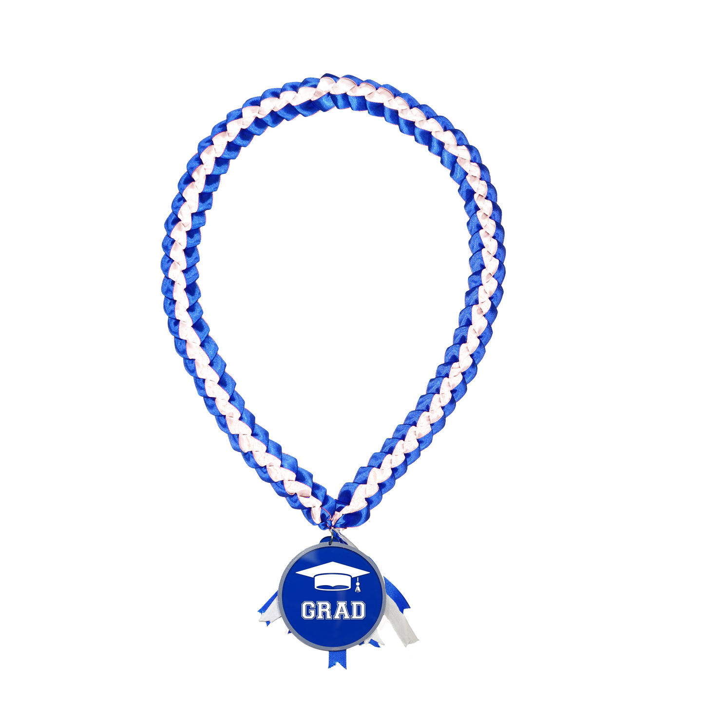 Class of 2023 Ribbon Lei Blue and White