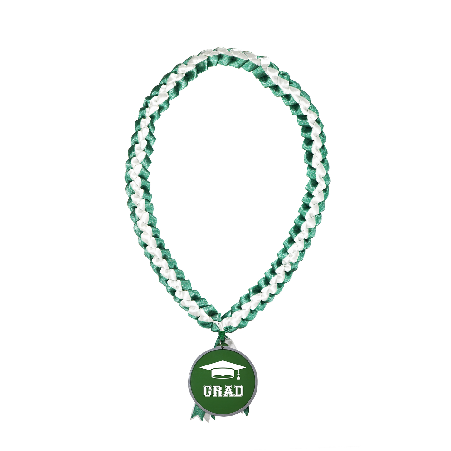 Class of 2023 Ribbon Lei Green and White